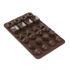 Forma de silicon pentru praline de ciocolata, 24 spatii, dimensiuni 24 x 18.5 x 2.5 cm
