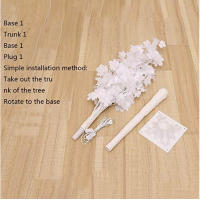 Copac decorativ, Alb, iluminat 180 LED, 180 cm, alb cald /alb rece