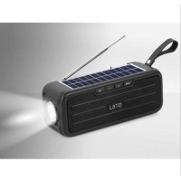 Radio portabil cu panou solar, bluetooth, 3.7 v, 10w, 1200 mah