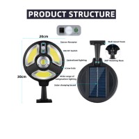 Lampa solara 40w ,cu senzor de miscare, panou solar incorporat , suport si telecomanda