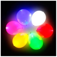 Set 10 baloane luminoase cu led, multicolor, 30 cm