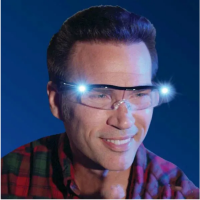 Ochelari cu lupa si LED, marire 160%, reincarcabili