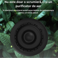 Scrumiera electrica, multifunctionala, portabila, cu ventilator si filtru antifum