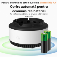 Scrumiera electrica, multifunctionala, portabila, cu ventilator si filtru antifum