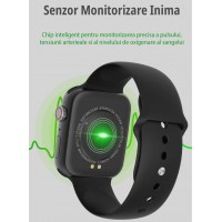 Smartwatch ULTRA Y10, apel Bluetooth, incarcator wireless + 4 bratari cadou