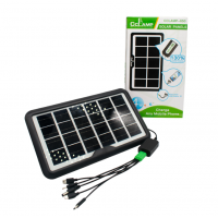 Incarcator solar fast charge, 4W, panou solar portabil, 5 tipuri de mufe