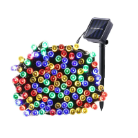 Set 2 x instalatie solara 100 led, exterior, multicolor, total 20 metri Set 2 x instalatie solara 100 led, exterior, multicolor, total 20 metri
