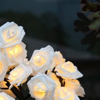 Veioza de tip trandafir cu 24 de leduri alb cald/ rosu/ roz/ multicolor