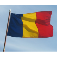 Steag drapel Romania, dimensiune 180 cm x 120 cm, vizibilitate fata-verso