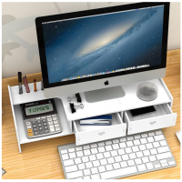 Suport multifunctional pentru monitor sau laptop, cu 2 sertare