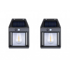 Set 2 x lampa led cu incarcare solara si senzor de lumina BK-888