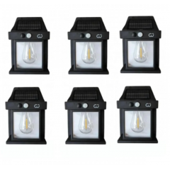 Set 6 x lampa led cu incarcare solara si senzor de lumina BK-888