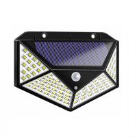 Pachet 5+5 CADOU Lampa 100 LED cu panou solar, senzor de miscare