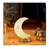 Lampa LED decorativa Crystal Semi-luna, incarcare USB