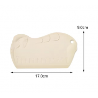 Taietor aluat din plastic ABS, crem, gradat, model elefant, 17 x 9 cm