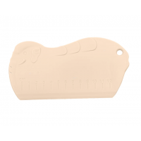 Rola lemn intins aluat, 2 capete 18x11x6 cm + Taietor aluat din plastic gradat, elefant, 17 x 9 cm