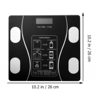 Cantar corporal cu ecran digital Iluminat, aplicatie smart, bluetooth, termometru, 180 Kg Max