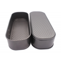 Tava ovala pentru cozonac cu fund detasabil si invelis teflon,31 x 12 x 6.5cm