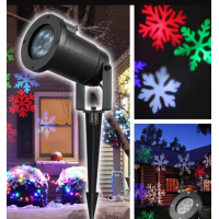 Proiector metalic lumini laser cu fulgi de zapada colorati Proiector metalic lumini laser cu fulgi de zapada colorati
