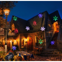 Proiector metalic lumini laser cu fulgi de zapada colorati Proiector metalic lumini laser cu fulgi de zapada colorati