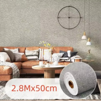 Set 3 x Rola Fototapet 3D Autoadeziv – Design în Relief, Culoare Gri, 280 x 50 cm, PVC