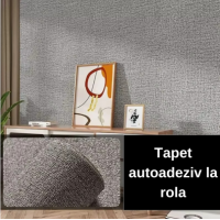 Set 3 x Rola Fototapet 3D Autoadeziv – Design în Relief, Culoare Gri, 280 x 50 cm, PVC