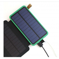 Acumulator extern 20000 mAh cu 3 panouri solare pliabile, impermeabil, portabil