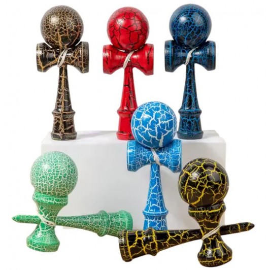 Joc Kendama din lemn, Model Crackle Colorat