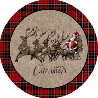 Covor rotund carouri Merry Christmas, 100 cm diametru