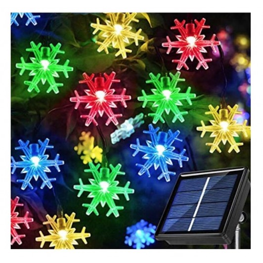 1 + 1 GRATIS Instalatie solara 50 fulgi de zapada, 7 metri, diverse culori