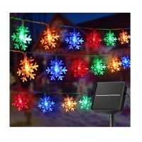 1 + 1 GRATIS Instalatie solara 50 fulgi de zapada, 7 metri, diverse culori