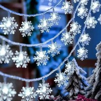 1 + 1 GRATIS Instalatie solara 50 fulgi de zapada, 7 metri, diverse culori