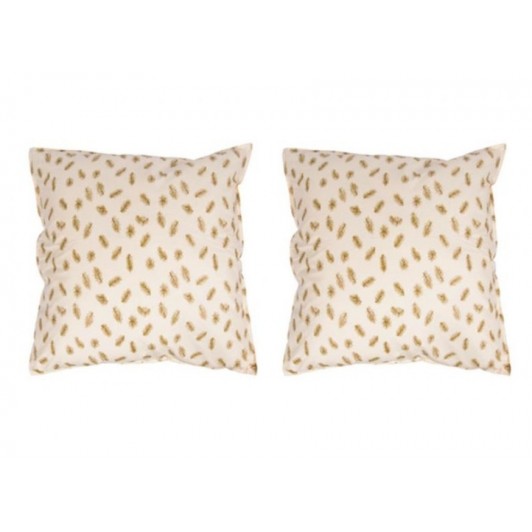 Set 2 x Perna cu umplutura de puf gasca si fata din bumbac 70x70 cm