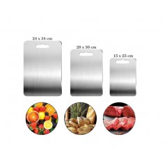 Set 3 tocatoare din otel inoxidabil 15 x 24 cm, 20 x 30 cm, 24 x 34 cm