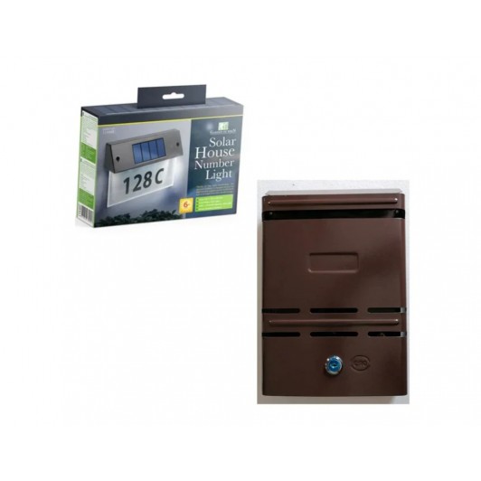 Numar de casa solar + Cutie postala, metalica