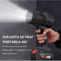Suflanta portabila,cu 2 acumulatori de 48 v,culoare negru