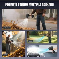 Suflanta portabila,cu 2 acumulatori de 48 v,culoare negru