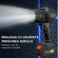 Suflanta portabila,cu 2 acumulatori de 48 v,culoare negru