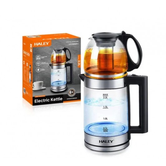 Set Fierbator Electric + Ceainic, capacitate 2.2L si 0.8L, Putere 1500W