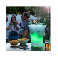 Frapiera cu lumina LED si difuzor Bluetooth, 7 culori, reincarcabila USB, capacitate 7L