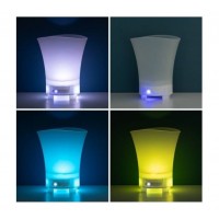 Frapiera cu lumina LED si difuzor Bluetooth, 7 culori, reincarcabila USB, capacitate 7L