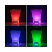 Frapiera cu lumina LED si difuzor Bluetooth, 7 culori, reincarcabila USB, capacitate 7L