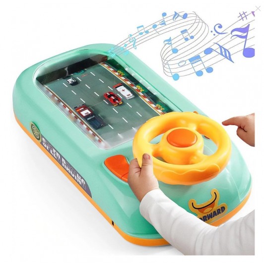 Jucarie Interactiva volan de condus cu circuit curse, sunete si functii, Copii 3-6 Ani