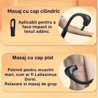 Aparat de masaj cu brat flexibil in forma de U, 4 Capete, Reincarcabil Aparat de masaj cu brat flexibil in forma de U, 4 Capete, Reincarcabil