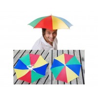 Umbrela multicolora fixare pe cap, protectie ploaie sau raze solare Umbrela multicolora fixare pe cap, protectie ploaie sau raze solare