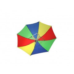 Umbrela multicolora fixare pe cap, protectie ploaie sau raze solare Umbrela multicolora fixare pe cap, protectie ploaie sau raze solare