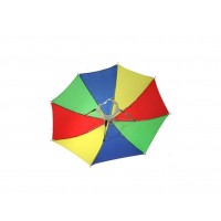 Set 2 x Mini umbrela multicolora fixare pe cap, protectie ploaie sau raze solare