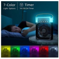 Ventilator portabil 3 în 1 cu pulverizare: racorire, umidificare și iluminare în 7 culori Ventilator portabil 3 în 1 cu pulverizare: racorire, umidificare și iluminare în 7 culori