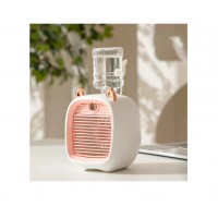 Mini aer conditionat, portabil, functionare pe baza de apa si gheata, incarcare USB, 3 viteze, alb Mini aer conditionat, portabil, functionare pe baza de apa si gheata, incarcare USB, 3 viteze, alb