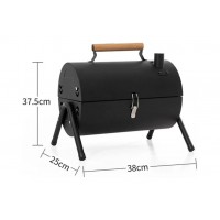 Gratar Portabil, circular, metal 38x25x38cm, negru